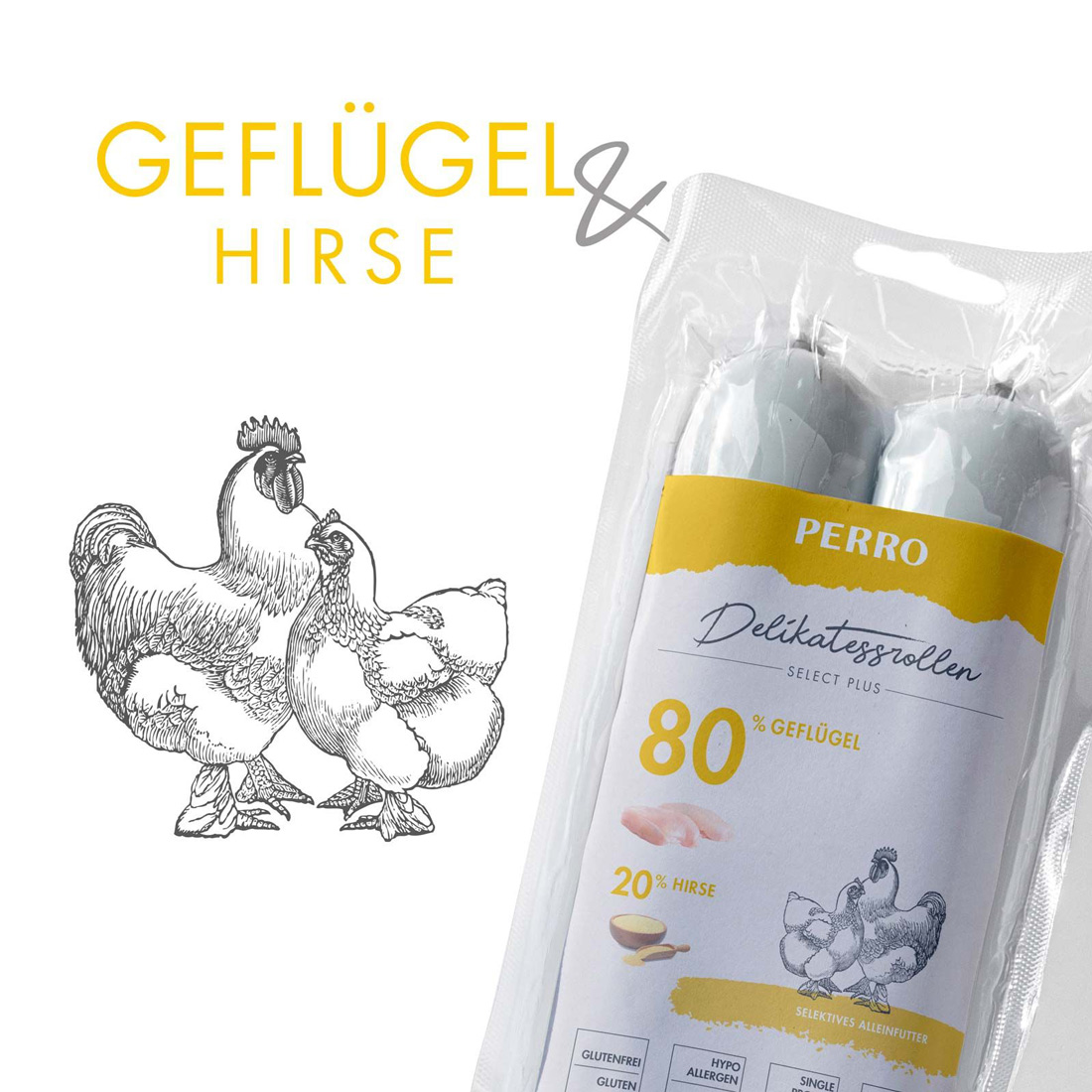 PERRO Delikatessrolle No.2 Geflügel & Hirse