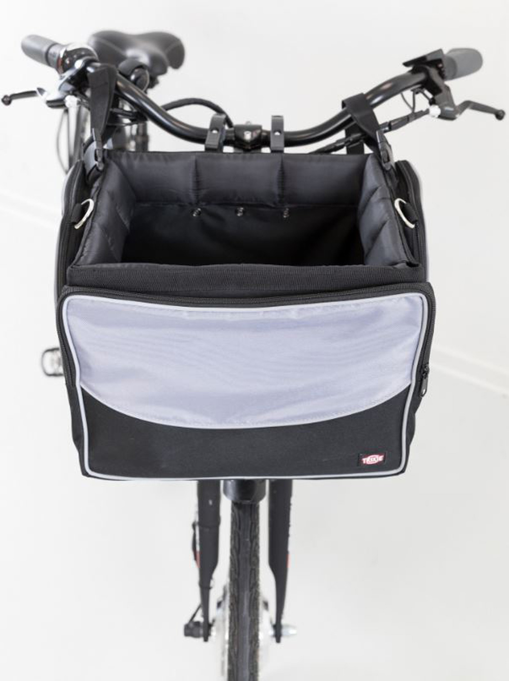 Fahrrad Front-Box schwarz/grau