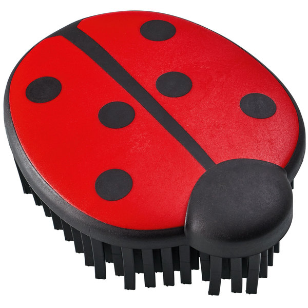 Gummibürste Marienkäfer rot/schwarz