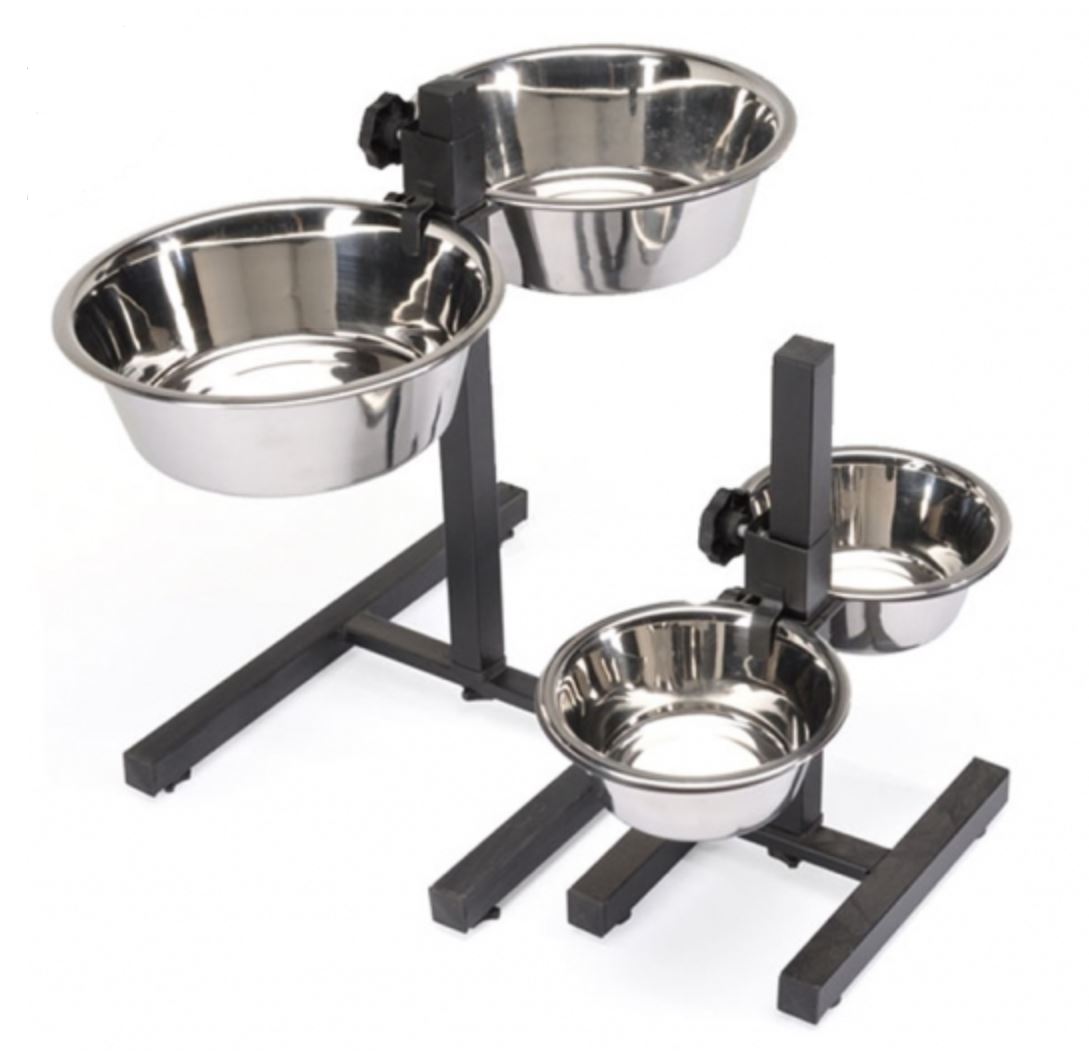 Hundebar mit 2 Edelstahlnäpfen