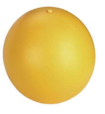 großer Hundespielball Ø 30 cm gelb