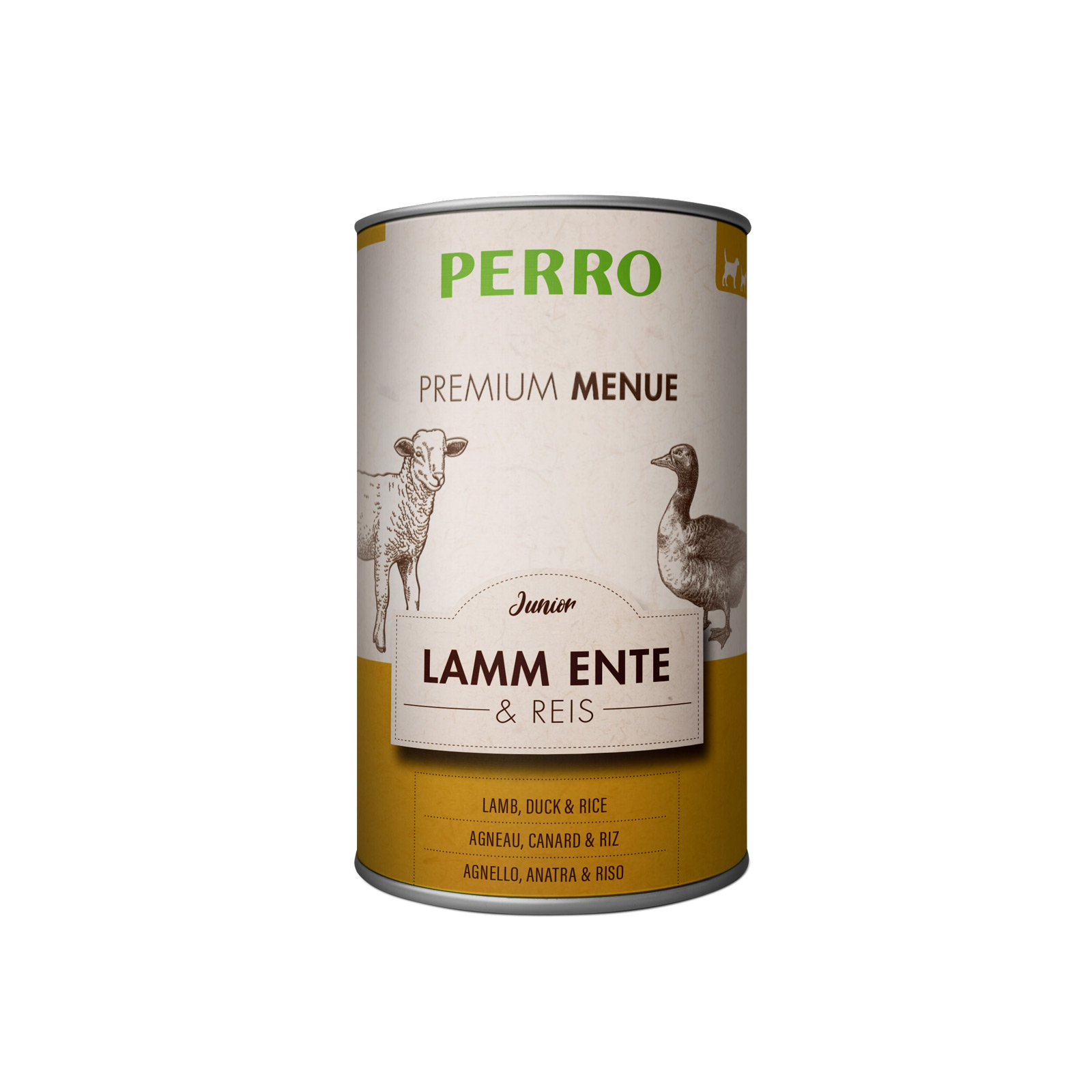 PERRO Premium Menue Junior Lamm, Ente und Reis
