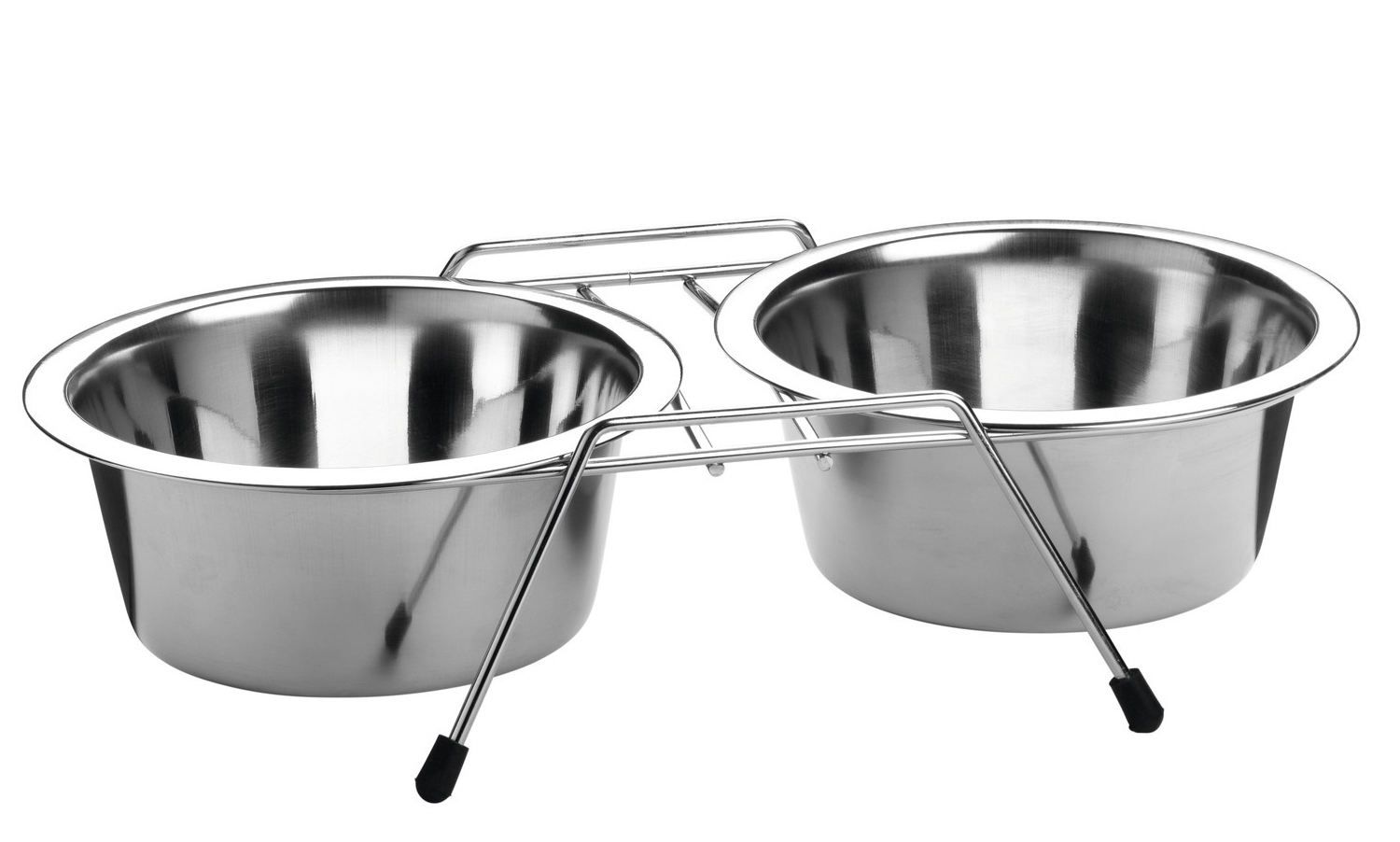 Doppelnapf Edelstahl Double