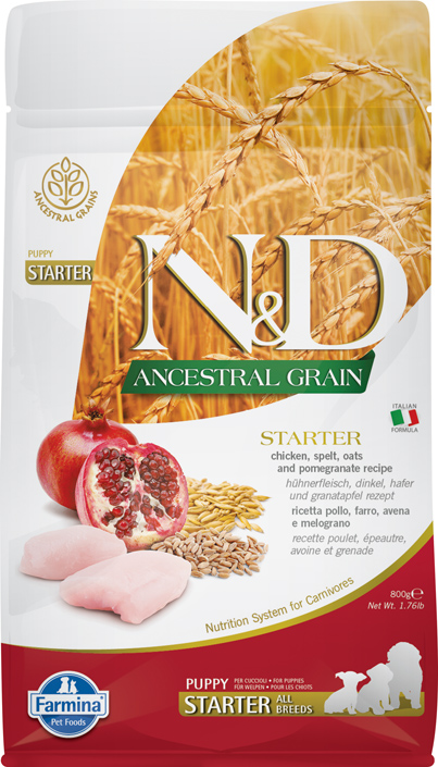 Trockenfutter Farmina N&D Low Ancestral Grain - Puppy Starter Huhn & Granatapfel