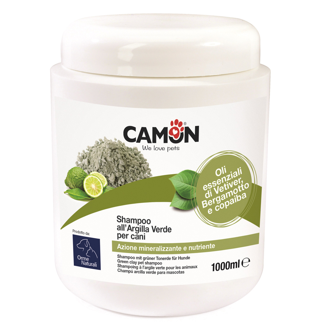 Orme Naturali Shampoo mit grüner Tonerde und Vetiver