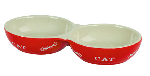 Keramikdoppelnapf für Katzen