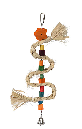 Vogelspielzeug Nature mit Glocke und Sisal