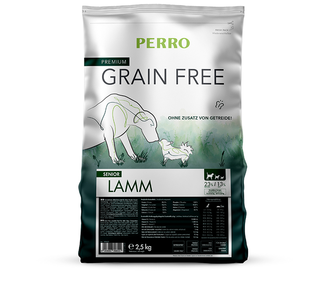 PERRO Grain Free Senior Lamm
